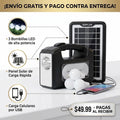 Kit Recargable Solar Portátil – 3 Lámparas LED + Carga USB